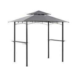 Pawilon ogrodowy NARO Metal 240 cm 148 cm Szary Pawilon ogrodowy NARO Metal 240 cm 148 cm Szary
