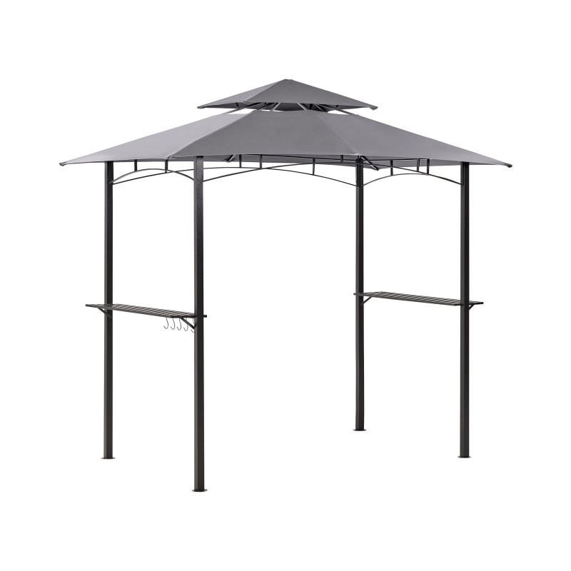 Pawilon ogrodowy NARO Metal 240 cm 148 cm Szary Pawilon ogrodowy NARO Metal 240 cm 148 cm Szary