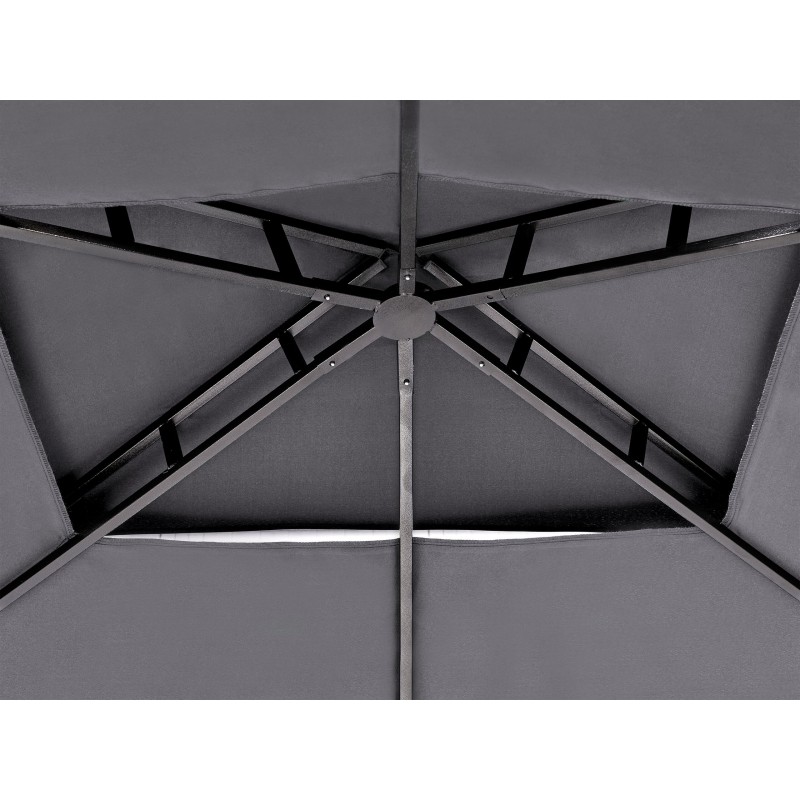 Pawilon ogrodowy NARO Metal 240 cm 148 cm Szary Pawilon ogrodowy NARO Metal 240 cm 148 cm Szary