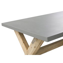 Zestaw ogrodowy dla 6 osób OLBIA z poduszkami Beton Beżowy Zestaw ogrodowy dla 6 osób OLBIA z poduszkami Beton Beżowy