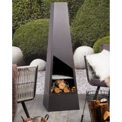 Palenisko ogrodowe z grillem YATE Metal Czarny Palenisko ogrodowe z grillem YATE Metal Czarny