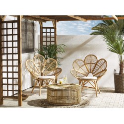 Zestaw mebli balkonowych z poduszkami FLORENTINE / LIMNI Rattan Beżowy Zestaw mebli balkonowych z poduszkami FLORENTINE / LIMNI Rattan Beżowy