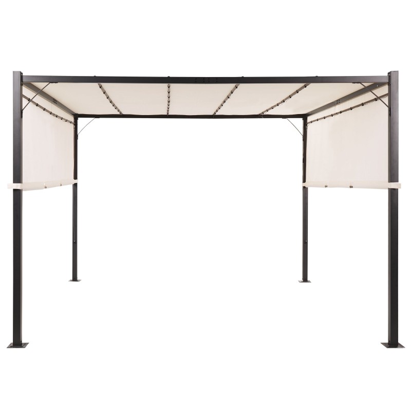 Pawilon ogrodowy LED PARGA Metal 310 cm 310 cm Beżowy Pawilon ogrodowy LED PARGA Metal 310 cm 310 cm Beżowy