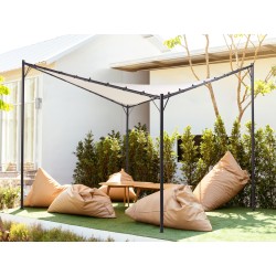 Pawilon ogrodowy AVENTINE Metal 300 cm 300 cm Beżowy Pawilon ogrodowy AVENTINE Metal 300 cm 300 cm Beżowy