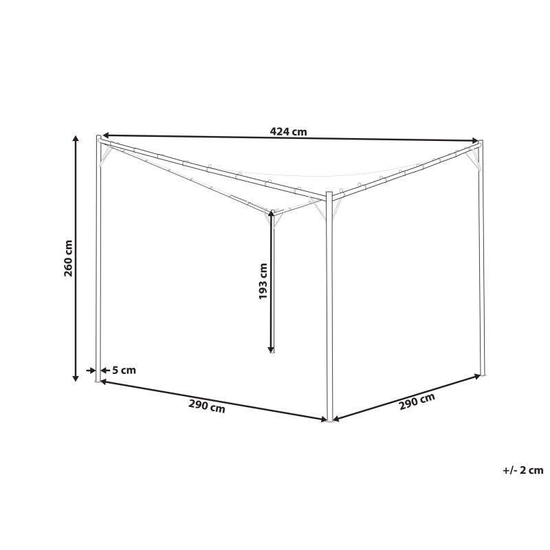 Pawilon ogrodowy AVENTINE Metal 300 cm 300 cm Beżowy Pawilon ogrodowy AVENTINE Metal 300 cm 300 cm Beżowy