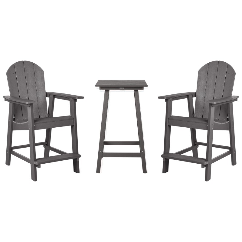 Zestaw mebli balkonowych ADIRONDACK Ciemnoszary Zestaw mebli balkonowych ADIRONDACK Ciemnoszary