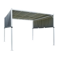 Pawilon ogrodowy LED PARGA Metal 310 cm 310 cm Szary Pawilon ogrodowy LED PARGA Metal 310 cm 310 cm Szary