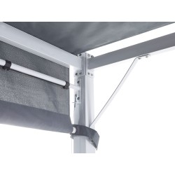 Pawilon ogrodowy LED PARGA Metal 310 cm 310 cm Szary Pawilon ogrodowy LED PARGA Metal 310 cm 310 cm Szary