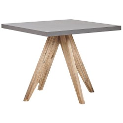 Zestaw ogrodowy ze stołkami dla 4 osób OLBIA Beton Szary Zestaw ogrodowy ze stołkami dla 4 osób OLBIA Beton Szary