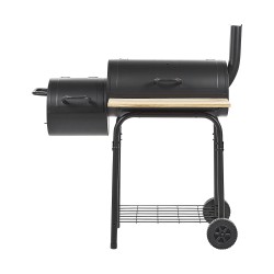 Grill węglowy SATAH Z wędzarnią Metal Czarny Grill węglowy SATAH Z wędzarnią Metal Czarny