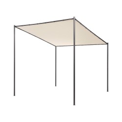 Pawilon ogrodowy VIMINO Metal 282 cm 294 cm Beżowy Pawilon ogrodowy VIMINO Metal 282 cm 294 cm Beżowy