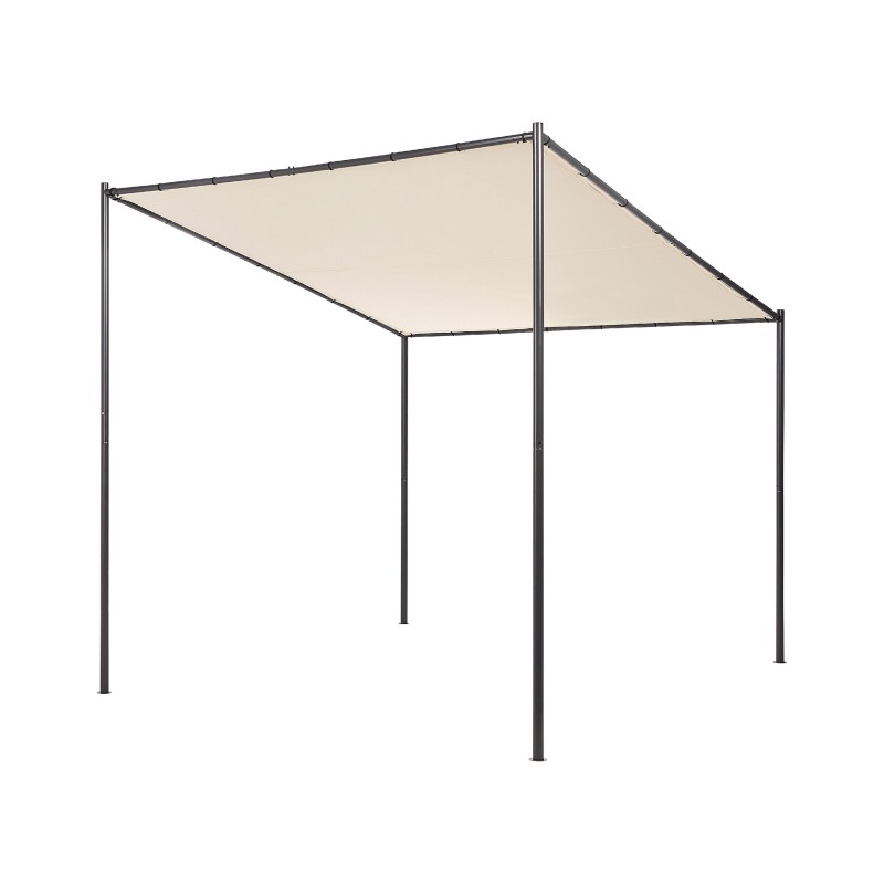 Pawilon ogrodowy VIMINO Metal 282 cm 294 cm Beżowy Pawilon ogrodowy VIMINO Metal 282 cm 294 cm Beżowy