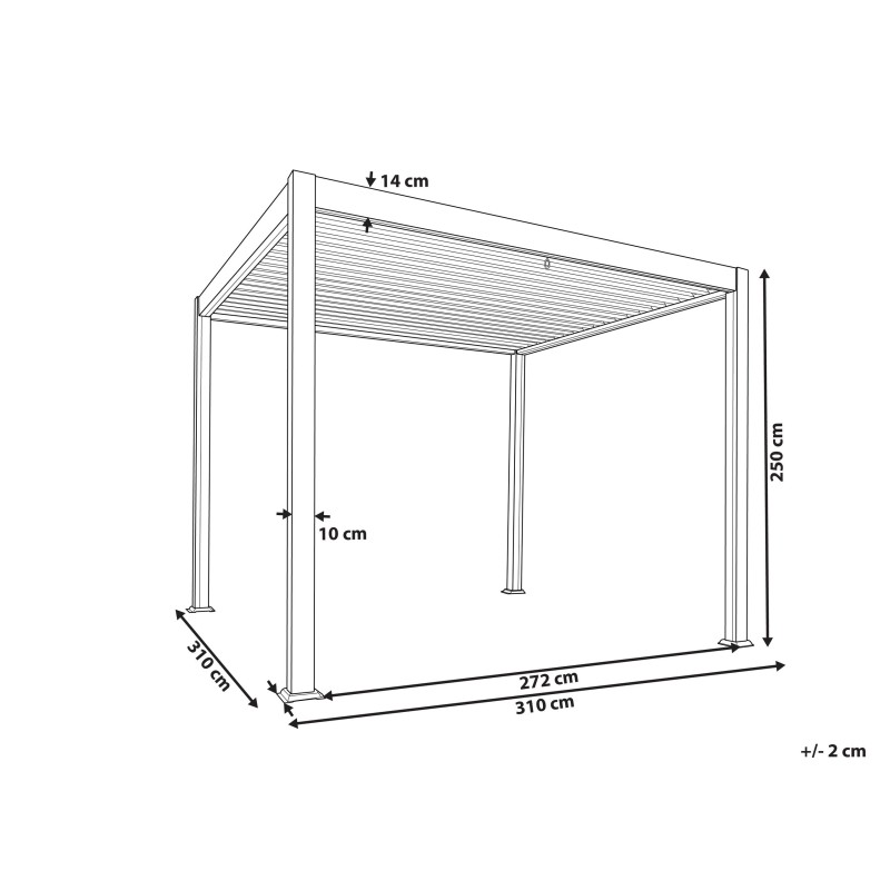 Pawilon ogrodowy FORNOLI Metal 310 cm 310 cm Biały Pawilon ogrodowy FORNOLI Metal 310 cm 310 cm Biały