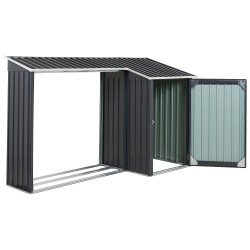 Domek narzędziowy AOSTA Metal 270 cm 105 cm Czarny Domek narzędziowy AOSTA Metal 270 cm 105 cm Czarny