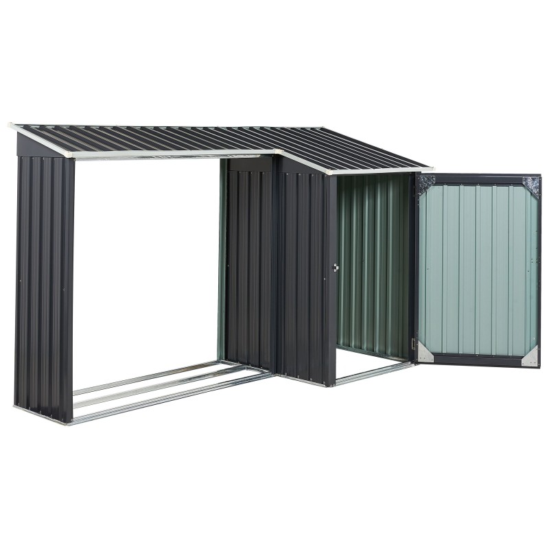 Domek narzędziowy AOSTA Metal 270 cm 105 cm Czarny Domek narzędziowy AOSTA Metal 270 cm 105 cm Czarny