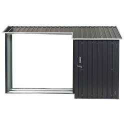 Domek narzędziowy AOSTA Metal 270 cm 105 cm Czarny Domek narzędziowy AOSTA Metal 270 cm 105 cm Czarny