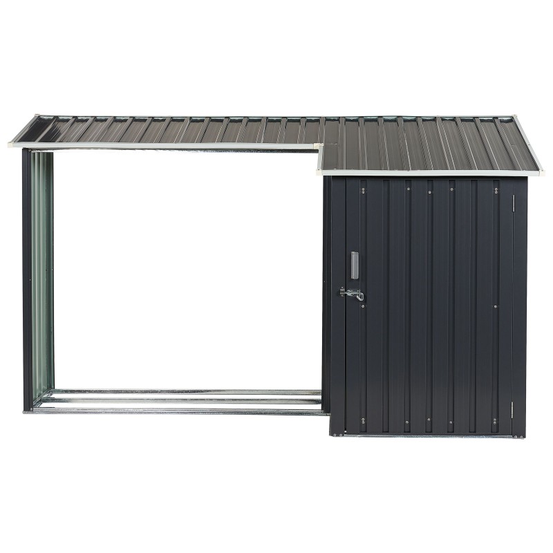 Domek narzędziowy AOSTA Metal 270 cm 105 cm Czarny Domek narzędziowy AOSTA Metal 270 cm 105 cm Czarny