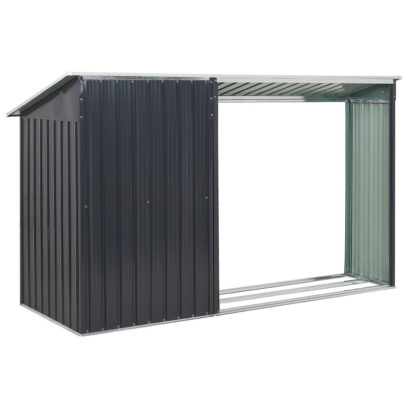 Domek narzędziowy AOSTA Metal 270 cm 105 cm Czarny Domek narzędziowy AOSTA Metal 270 cm 105 cm Czarny