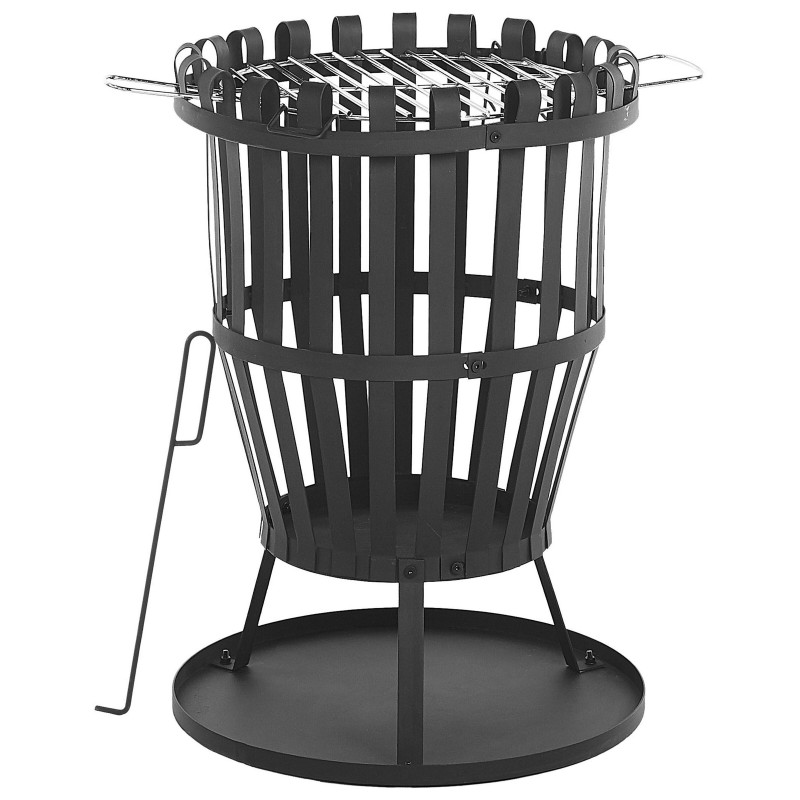 Palenisko ogrodowe z grillem PULO Metal Czarny Palenisko ogrodowe z grillem PULO Metal Czarny