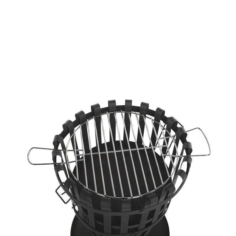 Palenisko ogrodowe z grillem PULO Metal Czarny Palenisko ogrodowe z grillem PULO Metal Czarny