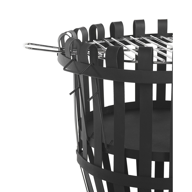 Palenisko ogrodowe z grillem PULO Metal Czarny Palenisko ogrodowe z grillem PULO Metal Czarny