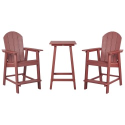 Zestaw mebli balkonowych ADIRONDACK Czerwony