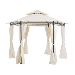 Pawilon ogrodowy PORTEL Metal 350 cm 350 cm Beżowy