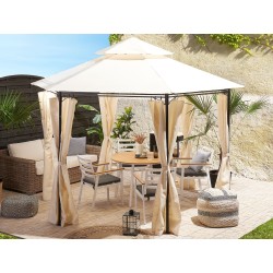 Pawilon ogrodowy PORTEL Metal 350 cm 350 cm Beżowy Pawilon ogrodowy PORTEL Metal 350 cm 350 cm Beżowy