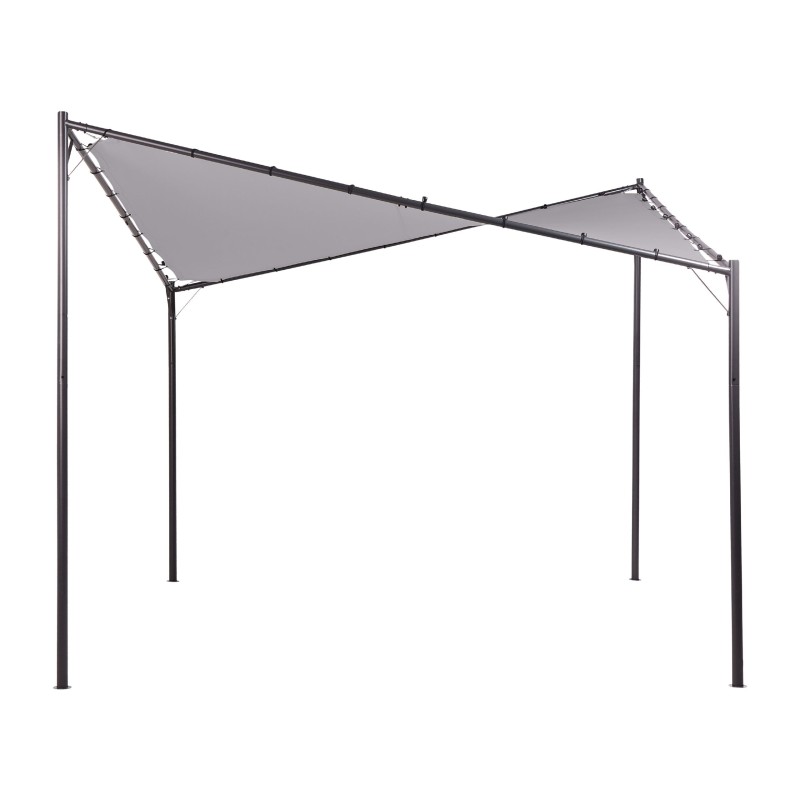 Pawilon ogrodowy AVENTINE Metal 300 cm 300 cm Szary Pawilon ogrodowy AVENTINE Metal 300 cm 300 cm Szary