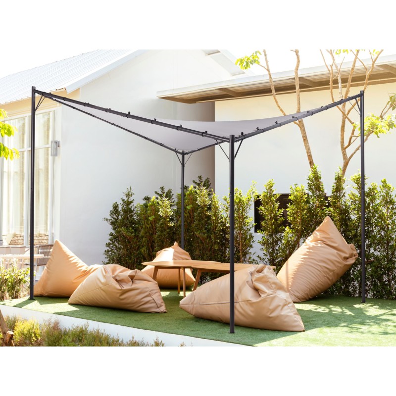 Pawilon ogrodowy AVENTINE Metal 300 cm 300 cm Szary Pawilon ogrodowy AVENTINE Metal 300 cm 300 cm Szary