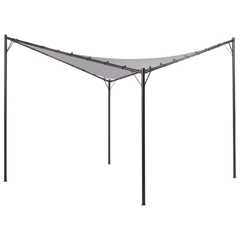 Pawilon ogrodowy AVENTINE Metal 300 cm 300 cm Szary Pawilon ogrodowy AVENTINE Metal 300 cm 300 cm Szary