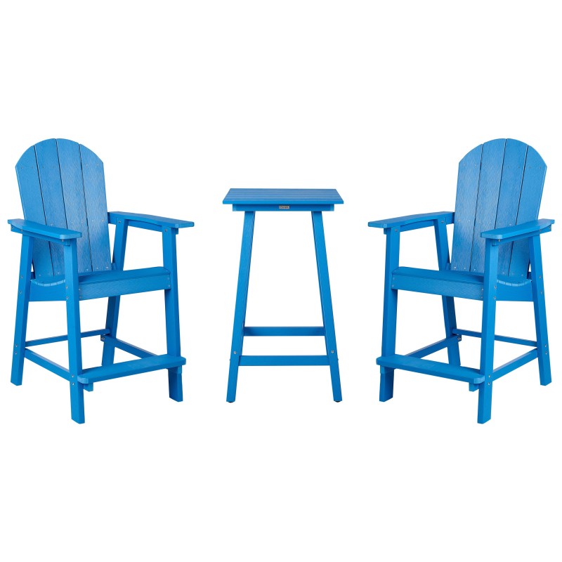 Zestaw mebli balkonowych ADIRONDACK Niebieski Zestaw mebli balkonowych ADIRONDACK Niebieski