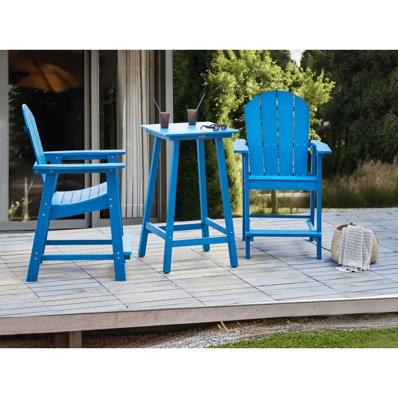 Zestaw mebli balkonowych ADIRONDACK Niebieski Zestaw mebli balkonowych ADIRONDACK Niebieski