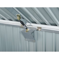 Domek narzędziowy MOENA Metal 158 cm 96 cm Jasnoszary Domek narzędziowy MOENA Metal 158 cm 96 cm Jasnoszary