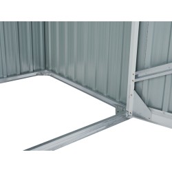 Domek narzędziowy MOENA Metal 158 cm 96 cm Jasnoszary Domek narzędziowy MOENA Metal 158 cm 96 cm Jasnoszary