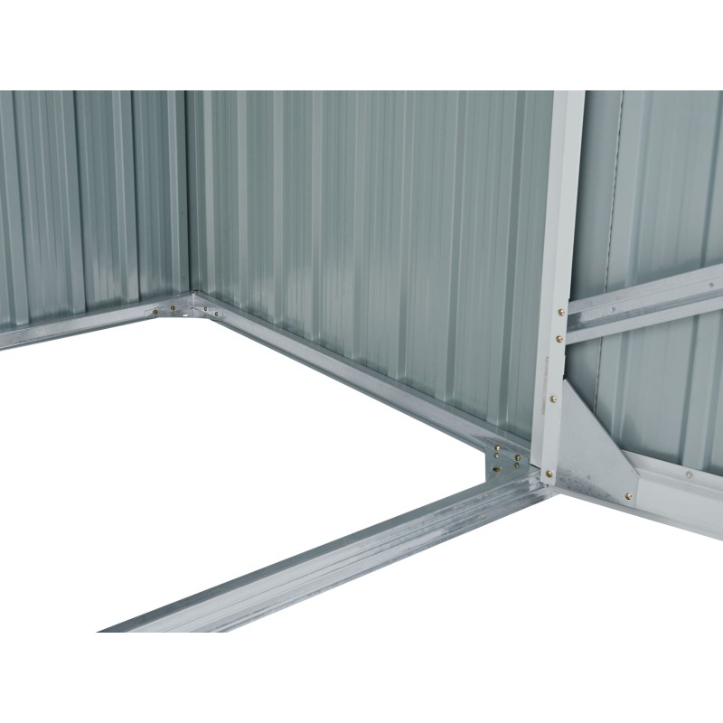 Domek narzędziowy MOENA Metal 158 cm 96 cm Jasnoszary Domek narzędziowy MOENA Metal 158 cm 96 cm Jasnoszary