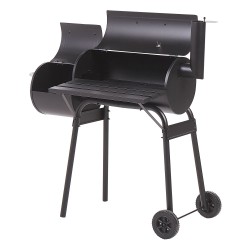 Grill węglowy KATLA Z wędzarnią Metal Czarny Grill węglowy KATLA Z wędzarnią Metal Czarny