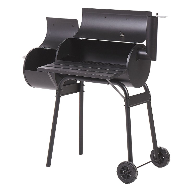 Grill węglowy KATLA Z wędzarnią Metal Czarny Grill węglowy KATLA Z wędzarnią Metal Czarny