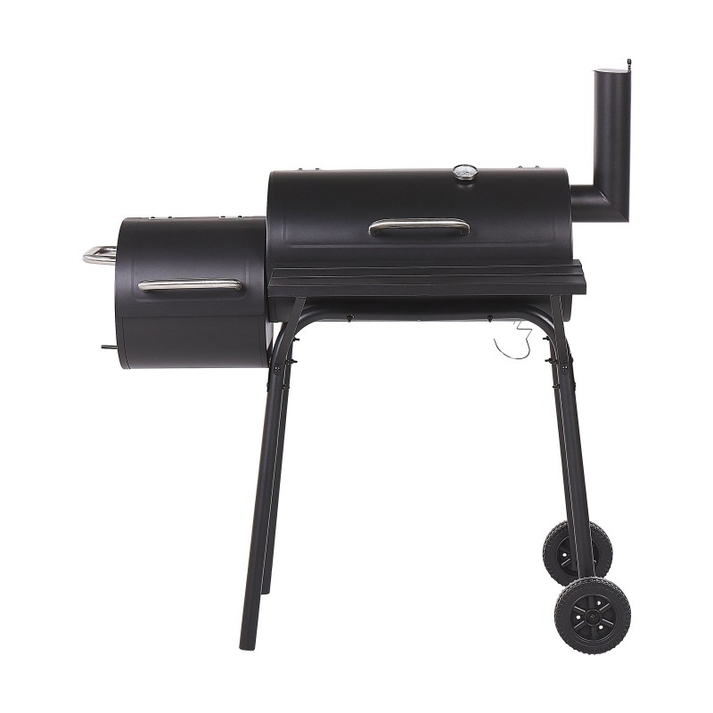 Grill węglowy KATLA Z wędzarnią Metal Czarny Grill węglowy KATLA Z wędzarnią Metal Czarny
