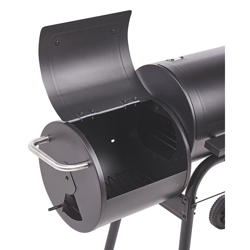 Grill węglowy KATLA Z wędzarnią Metal Czarny Grill węglowy KATLA Z wędzarnią Metal Czarny