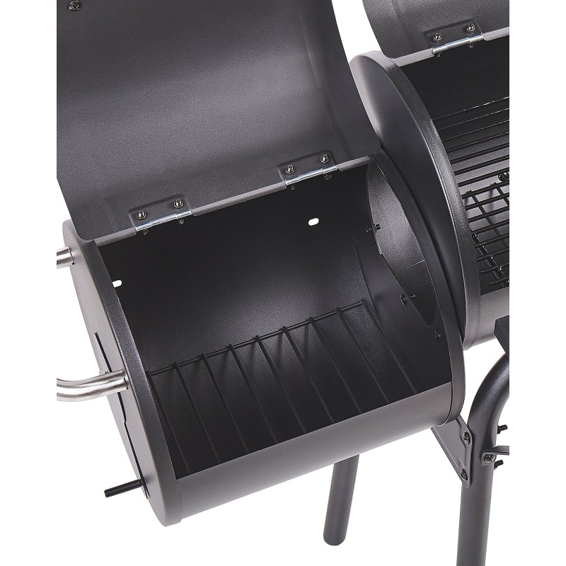 Grill węglowy KATLA Z wędzarnią Metal Czarny Grill węglowy KATLA Z wędzarnią Metal Czarny