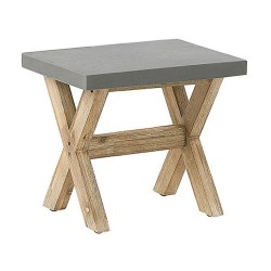 Zestaw ogrodowy ze stołkami dla 6 osób OLBIA Beton Szary Zestaw ogrodowy ze stołkami dla 6 osób OLBIA Beton Szary