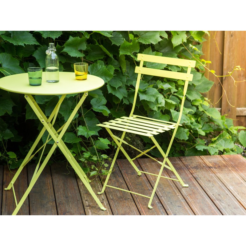 Zestaw mebli balkonowych Składane FIORI Metal Limonkowy Zestaw mebli balkonowych Składane FIORI Metal Limonkowy