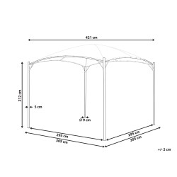 Pawilon ogrodowy VOMERO Metal 305 cm 305 cm Beżowy Pawilon ogrodowy VOMERO Metal 305 cm 305 cm Beżowy