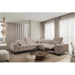 Narożnik ballagio III Mix z funkcją spania oraz funkcją relax tkanina Spring 1110