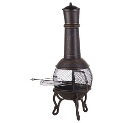 Palenisko ogrodowe z grillem TACORA Metal Czarny Palenisko ogrodowe z grillem TACORA Metal Czarny
