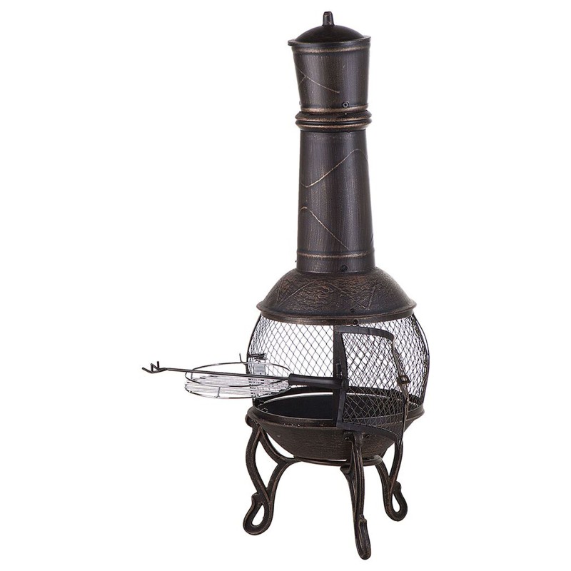 Palenisko ogrodowe z grillem TACORA Metal Czarny Palenisko ogrodowe z grillem TACORA Metal Czarny