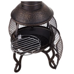 Palenisko ogrodowe z grillem TACORA Metal Czarny Palenisko ogrodowe z grillem TACORA Metal Czarny