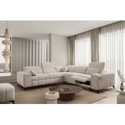 Ballagio III Mix corner sofa with sleeping and relaxation function | Highest quality Woven Fabric, Spring 1108