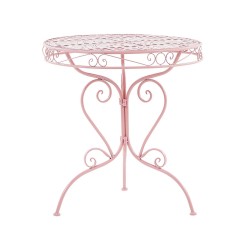 Stolik bistro ALBINIA 70 cm 70 cm Metal Różowy